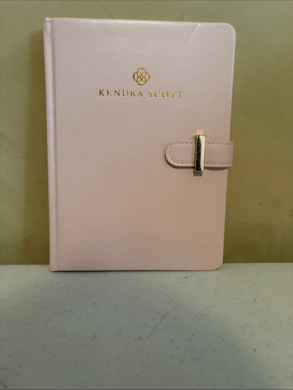 Kendra Scott Pale Pink Leatherette Tablet Sleeve with Gold Accent